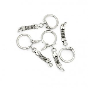 Porte-clés argentés 62mm