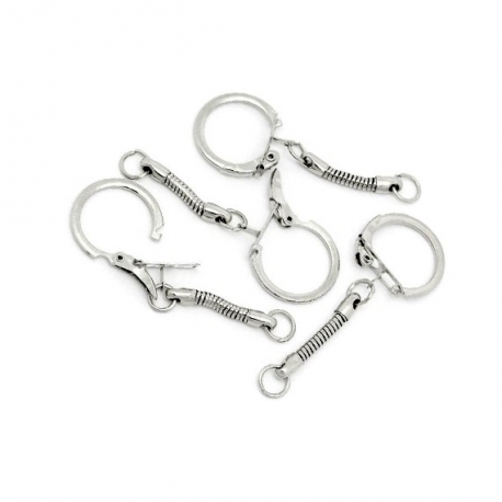 Porte-clés argentés 60mm