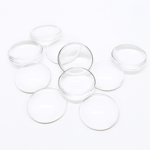 10 Cabochons 16mm en verre