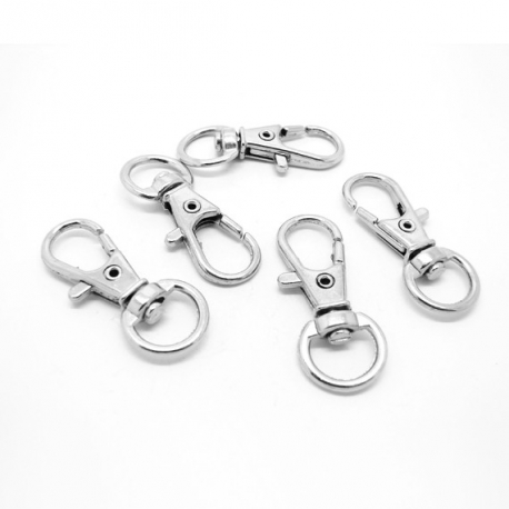 Mousquetons argentés 32mm
